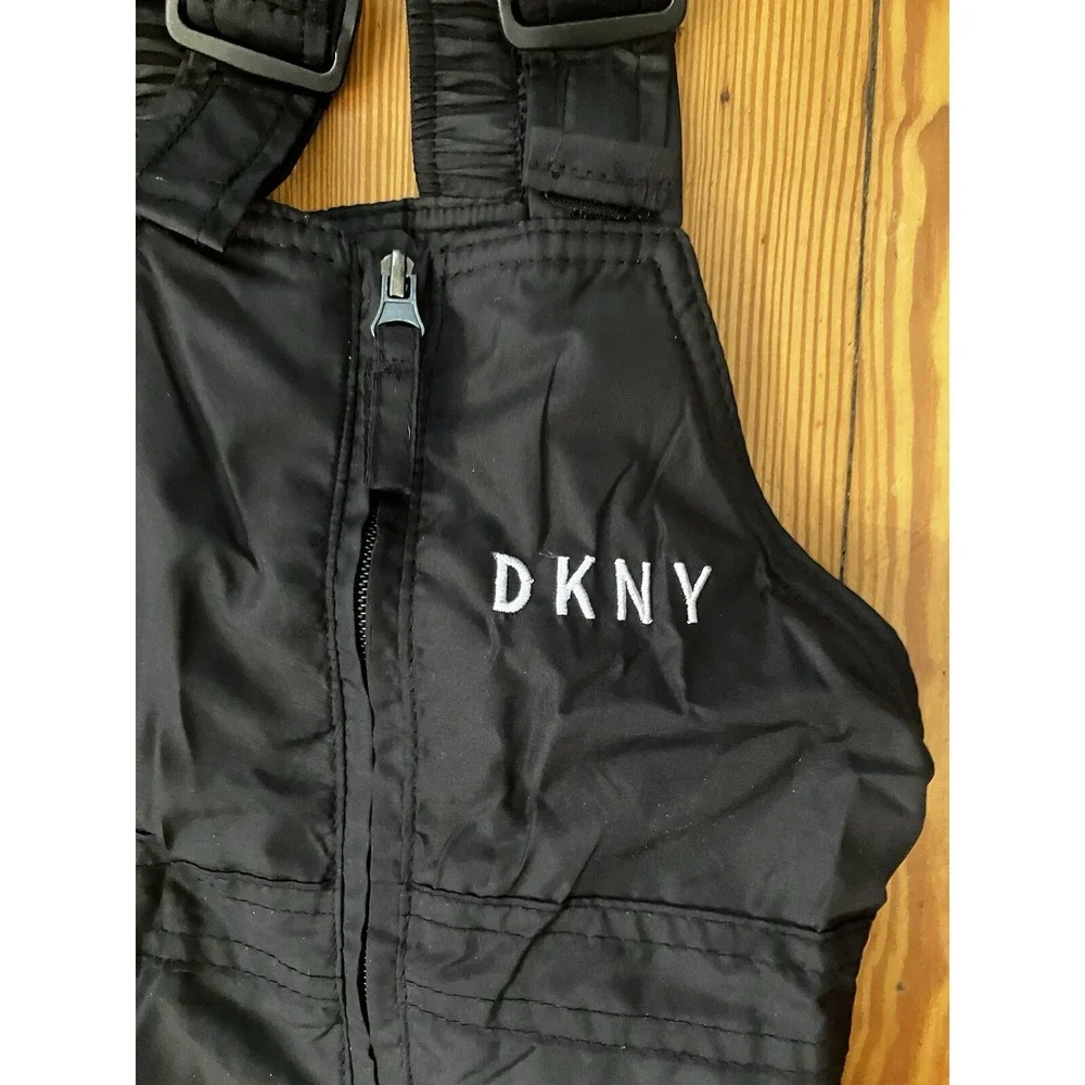 NWOT DKNY Toddler Kids Winter Snow‎ Bib Black Size 24m Ski